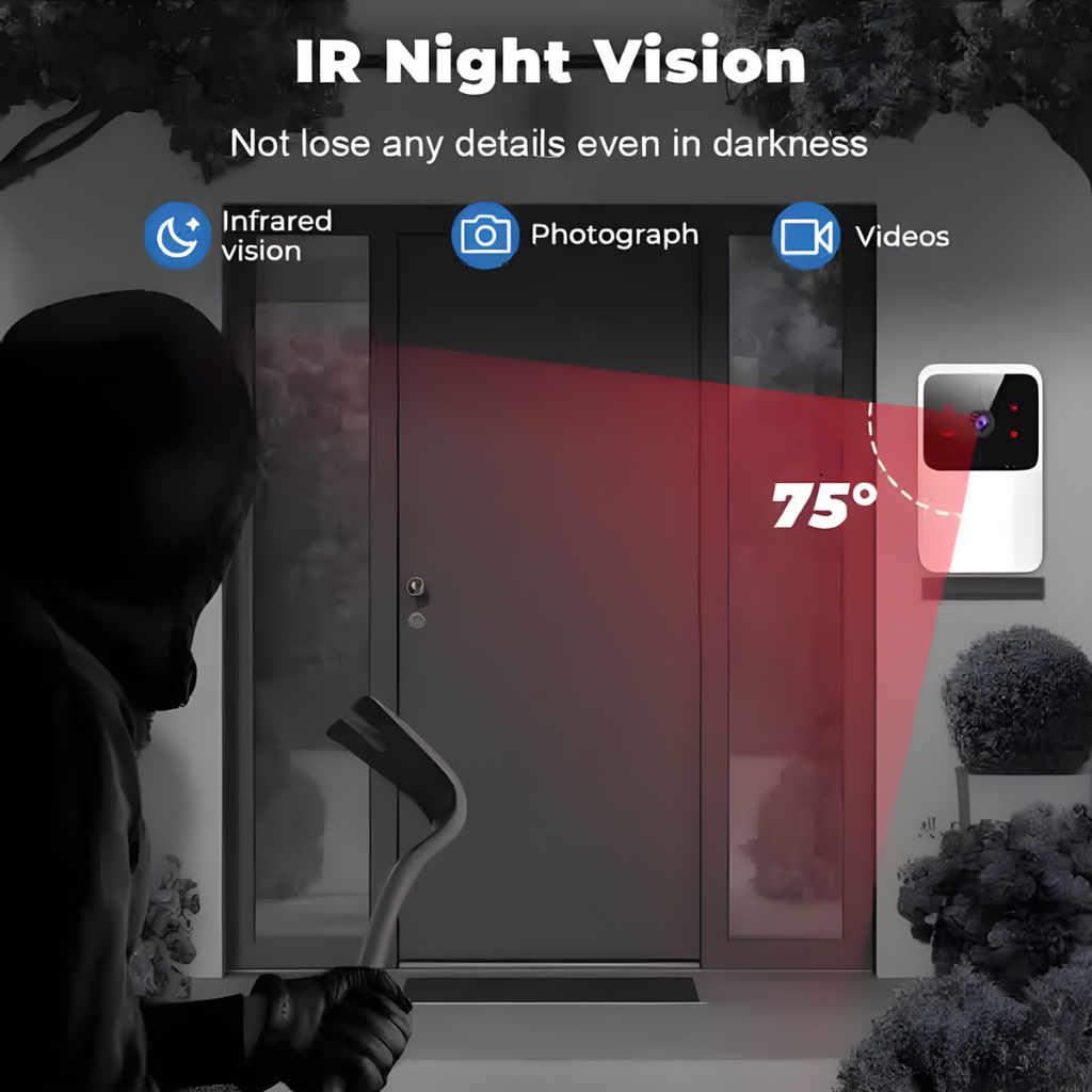 Smart Doorbell Camera Wireless with Bell 1080P