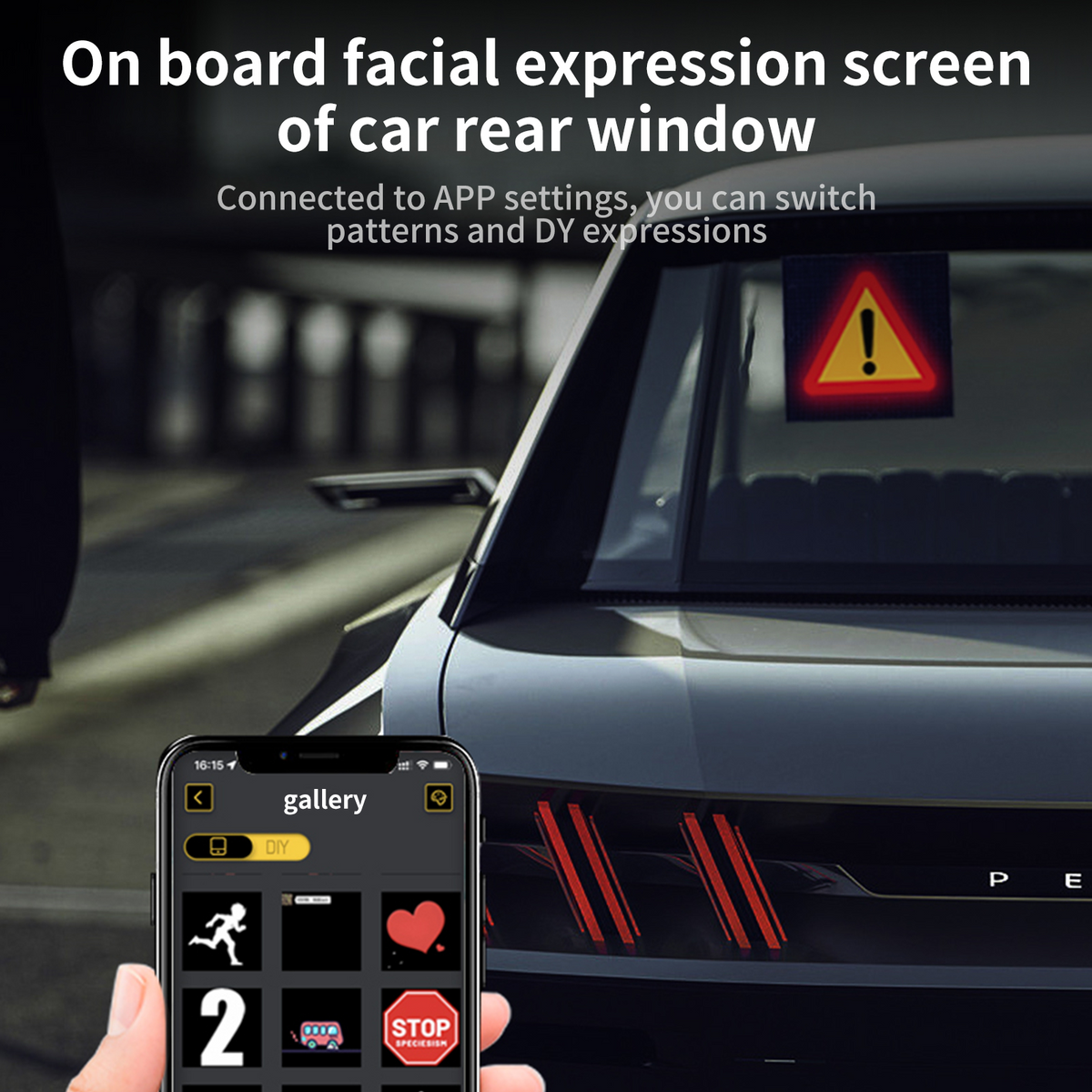 Car LED Smart Screen APP Control Full Color LED Screen Panel