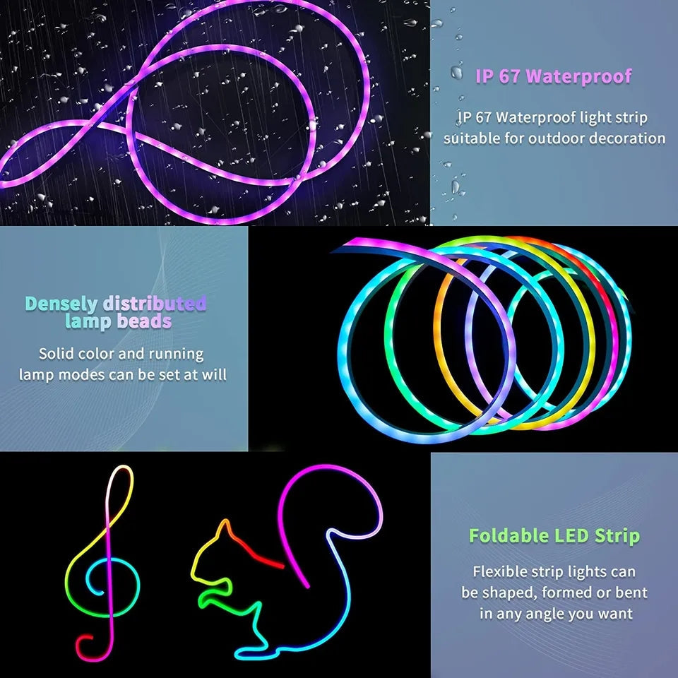 ANDOWL Rgb Neon rope strip lightS 5 METER