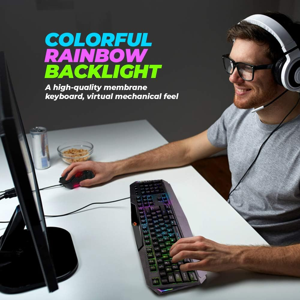 Backlit Gaming Keyboard and Mouse Combo Meetion C510 USB