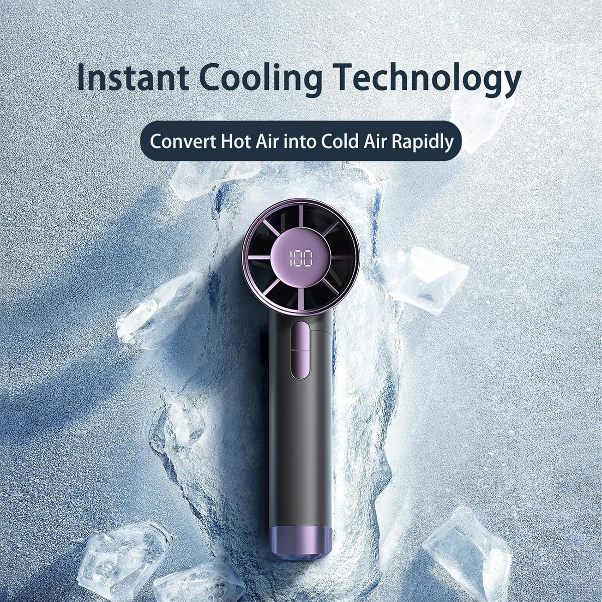 Portable Handheld Fan, Turbo Mini Fan with LED Display