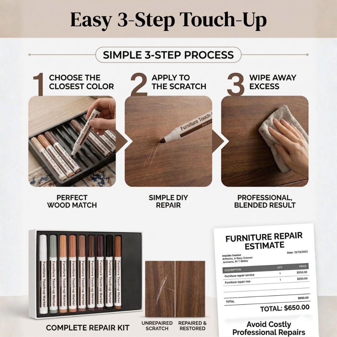Pen Wood Scratch Repair Markers (Set of 12)