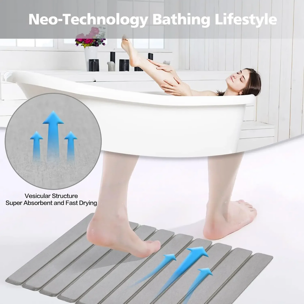 Luxury Foldable Stone Drying Mat Anti Slip Bathroom/Kitcheniuv