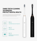 Sonic Electric Toothbrush, USB Rechargeable with 3 Brush Heads & 6 Modes | IPX7 Waterproof for Adults and Kids