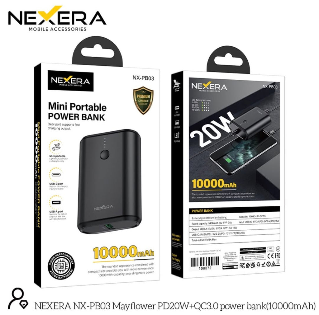 Mini Portable Power Bank 10000MAH NX-PB03