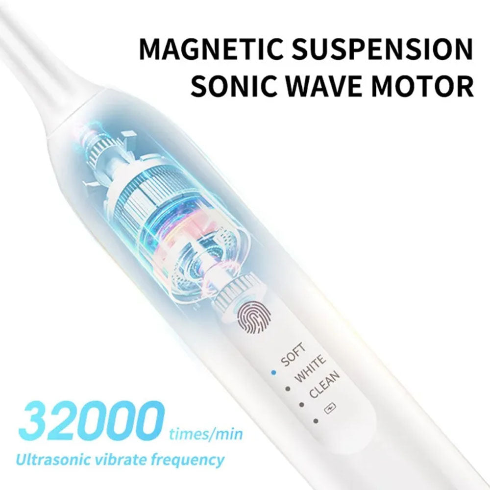 Electric Teeth Cleaner 2 in 1 Electric Teeth with Toothbrush Head