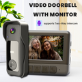 Visual smart doorbell with 4.3-inch color display, 0.3 megapixel camera for home security X8